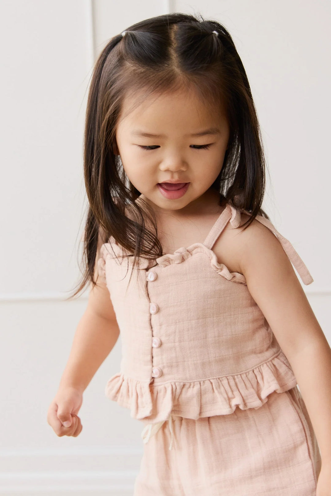 新品・タグ付き　Treat Girl's tulle frill jersey Short tulle dress with ruffles and flounces Girl, Pink